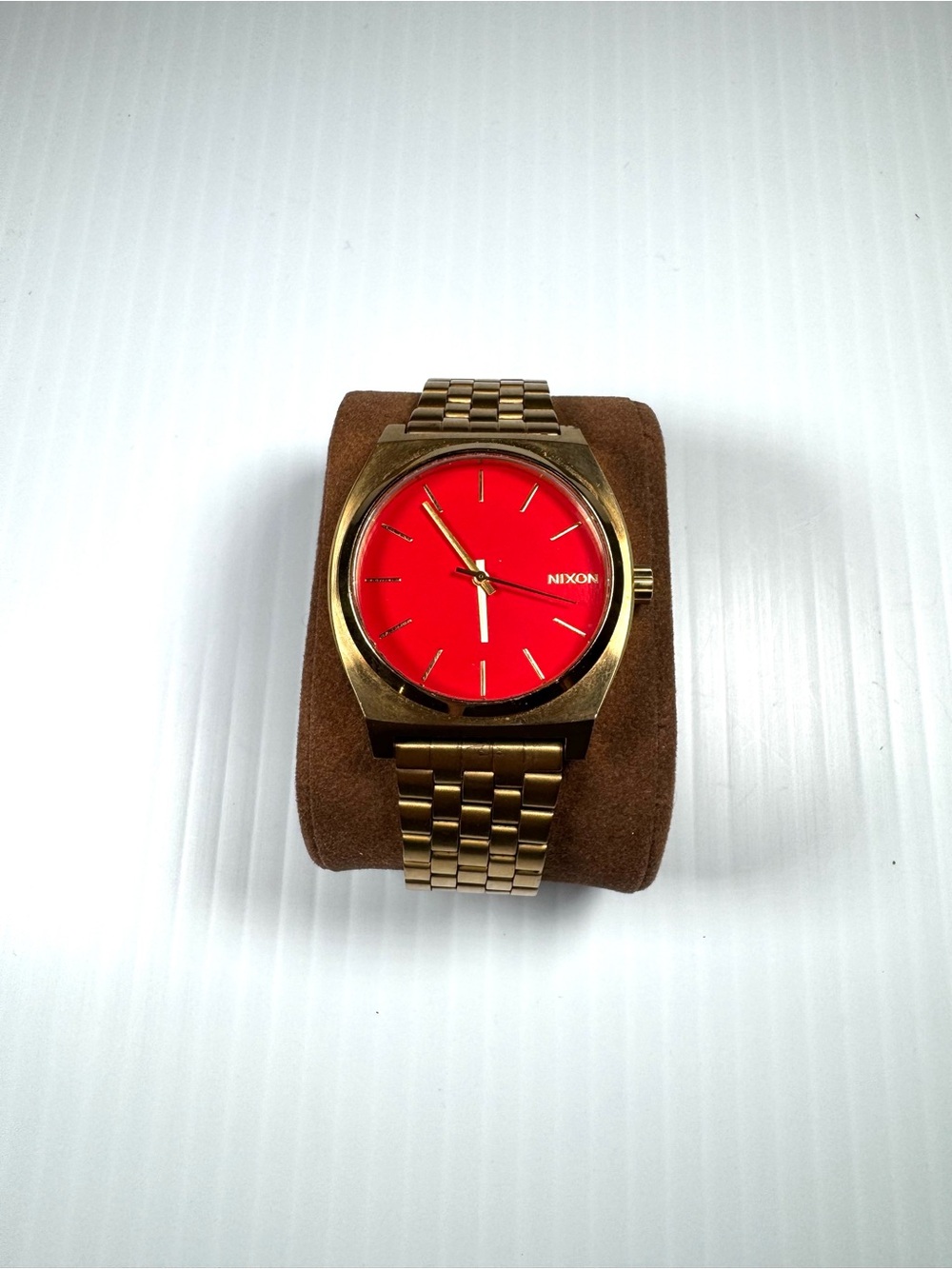 Nixon Time Teller Gold/Oxblood/Sunray Bracelet Watch